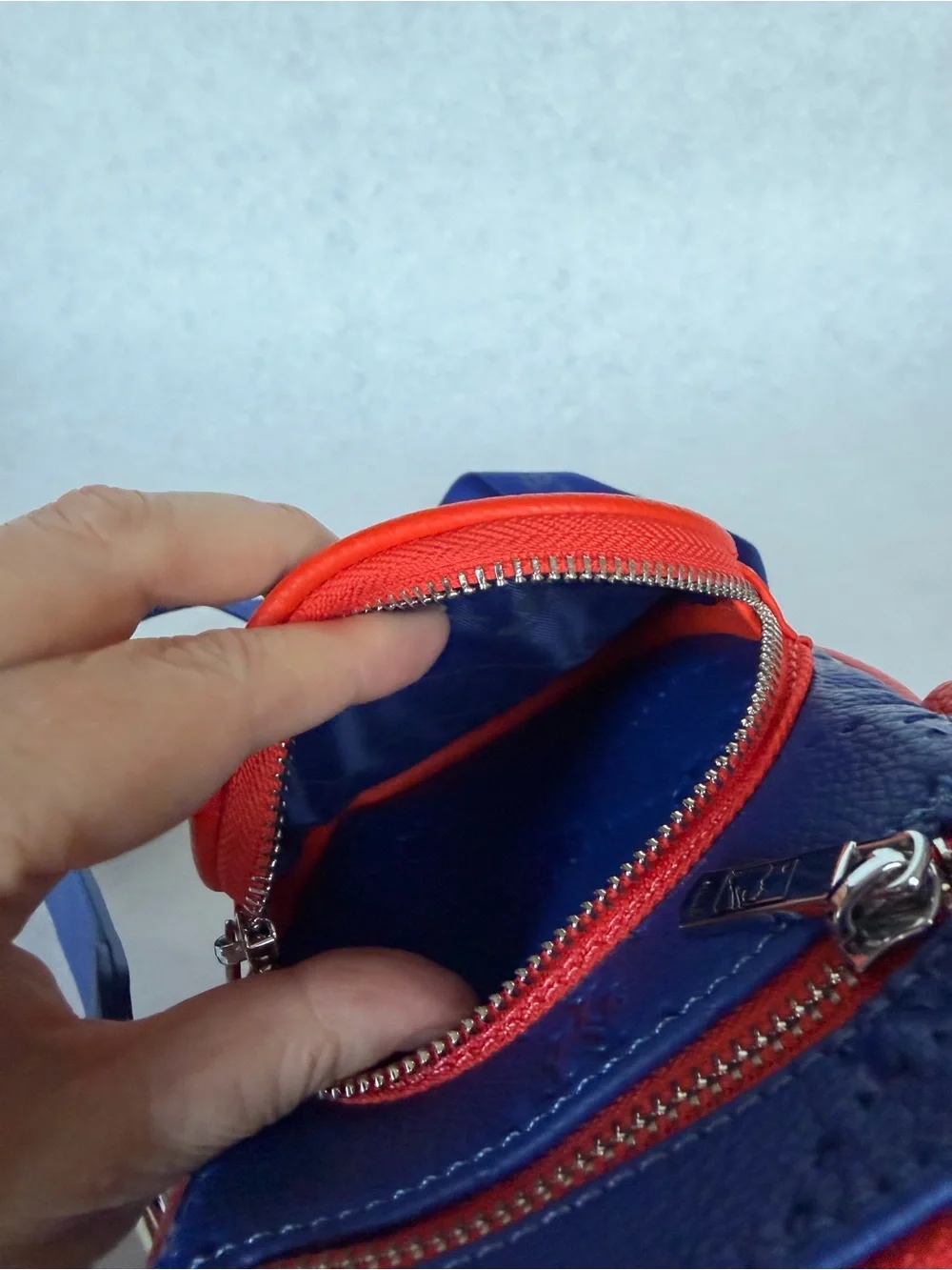 New York Mets MLB Montana West Leather Crossbody Bag Blue Orange